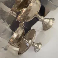 سرویس چهار تیکه مسی روکش نقره ای