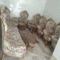 مبلمان سلطنتی ۹ نفره سالم|مبلمان خانگی و میز عسلی|قم, زنبیل آباد|دیوار