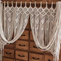 پرده و انواع سفارشات مکرومه|پرده، رانر، رومیزی|مشهد, توس (بلوار توس)|دیوار