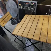 میزصندلی تاشو چوبی ترمو وتارنو۲نفره اطمینان نوروزی|میز و صندلی غذاخوری|تهران, علم و صنعت|دیوار