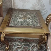 مبل نیمه استیل همراه با دو عسلی و جلو مبلی|مبلمان خانگی و میز عسلی|تهران, مینای شمالی (مخبر)|دیوار