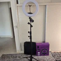 رینگ لایت هرو+سه پایه پاناسون+میکروفون گرین لاین