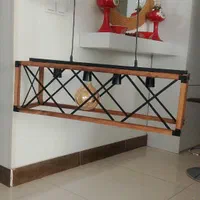 لوستر چوبی فلزی