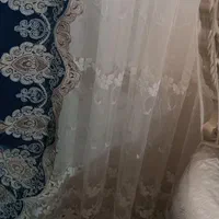 پرده پذیرایی آبی فیروزهای بسیار زیبا و شکیل|پرده، رانر، رومیزی|اسلامشهر, شهرک واوان|دیوار