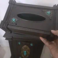 ست جای دستمال کاغذی وسطل زباله|لوازم نظافت|املش, |دیوار