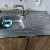 سینک ظرفشوئی با دو تیکه کابینت
