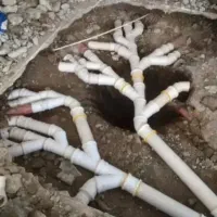 لوله کشی فاضلاب به اگوی شهری تعمیرات داخل منزل