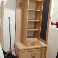 جا کفشی آینه دار و جا لباسی ۶ عدد دارد وجا ۱۲ کفش