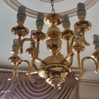 سه عدد لوستر برنز آب طلا