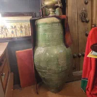 خمره سبز عتیقه غول پیکر زیبا وموزه ای