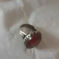 انگشتر نقره ۹۲۵ نگین چشم ببری ‌رکاب درشت