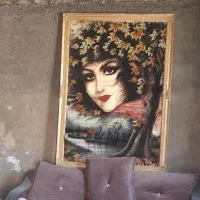 تابلو فرش مخصوص کافه باغ خونه قد نزدیک دومتر