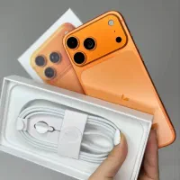iPhone17بدنه تیتانیوم+طرحاپل گوشی کارتن مشابه اصل