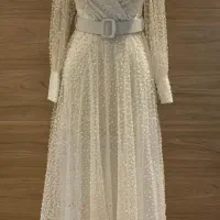 پیراهن مجلسی سفید شاین