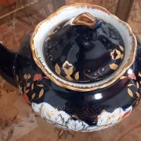 قوری سرمه ای لاجوردی طلاکوب|قوری، کتری، قهوهساز دستی|تالش, هشتپر|دیوار