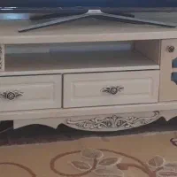 زیر تلویزیون چوبی سالم