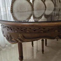 میز نهارخوری هشت نفره با منبت کاری زیبا