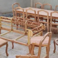 صندلی غذاخوری فرانسوی رنگ چوب پارچه به سلیقه مشتری|میز و صندلی غذاخوری|گنبد کاووس, |دیوار
