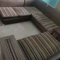 یک دست مبل ۷ نفره همراه دو کمد کنار مبل|مبلمان خانگی و میز عسلی|تهران, حر|دیوار