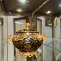 کریستال گلدکیش پایه برنزی|ظروف سرو و پذیرایی|چهاردانگه (تهران), |دیوار