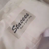 لباس عروس دنباله دار با تور سر ست خودش برند استیسی