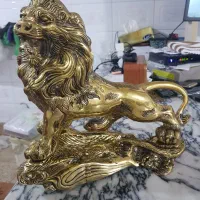 مجسمه برنز اصل دکوری بسیار زیبای شیر