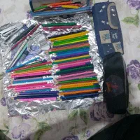 مداد رنگی ۶۰ رنگومنگنه و مداد نوکی خارجی ۵.و۷.