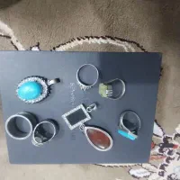 چند تا انگشتر و پلاک نقره|بدلیجات|قم, انصار‌الحسین|دیوار