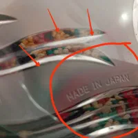 ظروف کریستال طرح پاپیون اصل ژاپن|ظروف سرو و پذیرایی|قم, نخودی|دیوار