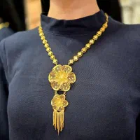 سرویس گردنبند نقره بحرینی و فیوژن آبکاری طلا