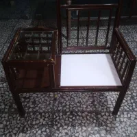 میز تلفن چوبی