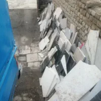 سنگ لاشه 2سانتی مرمریت تراورتن سفیدومشکی