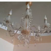 لوستر کریستال ۶ شاخه دو عدد کاملا سالم