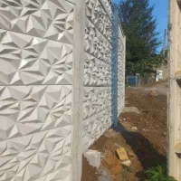دیوار پیش ساخته بتنی و کف سازی و نمای اکسپوز