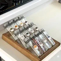 جاادویه مکارتی 12تایی با استند چوبی و لیبل|ظروف پختوپز|فسا, |دیوار