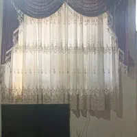 پرده باواران وچوب پرده طلایی وزیر پرده