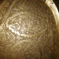 سینی قلمکاری قدیمی فروشی جنس برنج|کلکسیون اشیاء عتیقه|تهران, انبار نفت|دیوار
