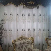 پرده و تور و دستک و قاب کامل