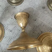 گلدان برنجی وشمعدان برنجی|کلکسیون اشیاء عتیقه|تهران, جمال‌زاده|دیوار