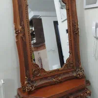 آینه شمعدان قهوه‌ای تمیز