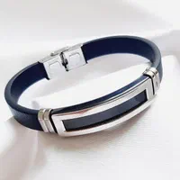 دستبند مردانه استیل مدل مشکی مینیمال