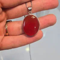 پلاک گردنی عقیق فیروزه گارنت زمرد زبرجد یاقوت