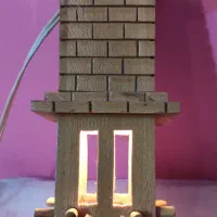 آباژور چوبی و زیر سیگاری چوبی دست ساز