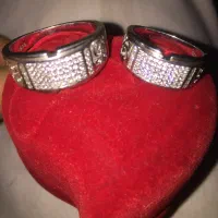 حلقه ست خاص و نو نقره ایتالیا عیار ۹۲۵ آبکاری طلا