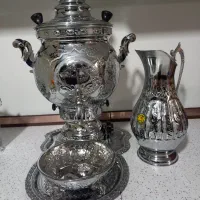 سماور گازی به همراه سرویس آکبند