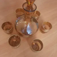یکدست تنگ و استکان دور طلایی