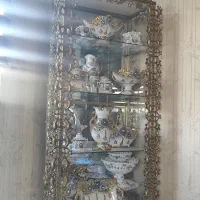 اینه و شمعدون و ویترین و میز تلویزیون برنز سنگین|بوفه، ویترین، کنسول|اسلام‌شهر, باغ فیض|دیوار