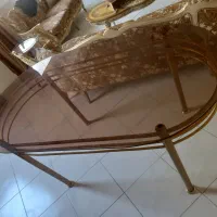 میز ۴ نفره فلزی با رنگ کوره ایی طلایی|میز و صندلی غذاخوری|تهران, جردن|دیوار