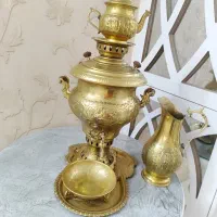 سرویس سماور زغالی برنجی