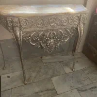 پایه برنجی با سنگ مرمر